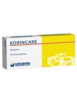 Korincare 20 mg. 20 tablets