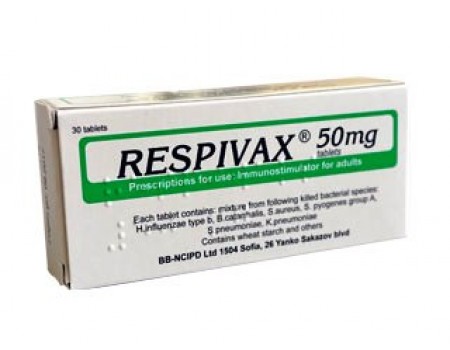 Respivax 50mg. 30 tablets