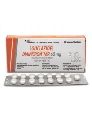 Gliclazide 60 mg. 30 tablets