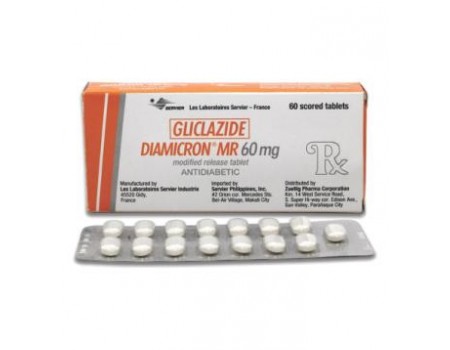 Gliclazide 60 mg. 30 tablets