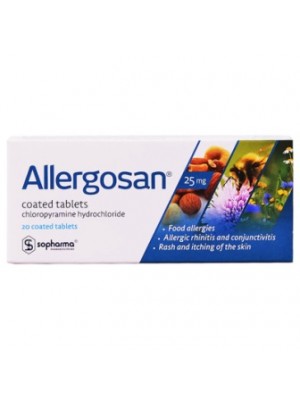 Allergosan 25 mg. 20 tablets