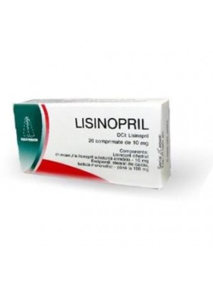 Lisinopril 10 mg. 30 tablets