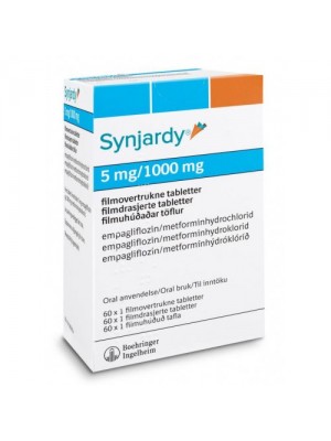 Synjardy 5 mg. / 1000 mg. 60 tablets