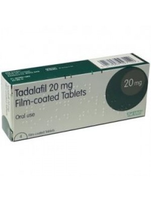 Tadalafil 20 mg. 20 tablets
