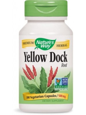 Yellow Dock 500 mg. 100 capsules