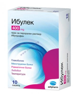Ibulek 400 mg. 10 sachets