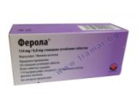 Ferrola 114 mg / 0,8 mg. 20 tablets