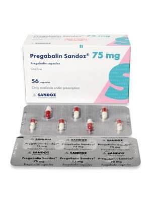 Pregabalin Sandoz 75 mg. 56 capsules