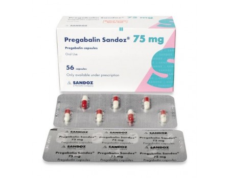 Pregabalin Sandoz 75 mg. 56 capsules