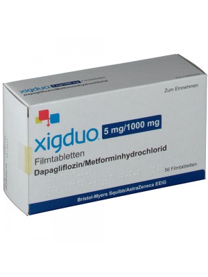 Xigduo 5 mg/1000 mg. 56 tablets