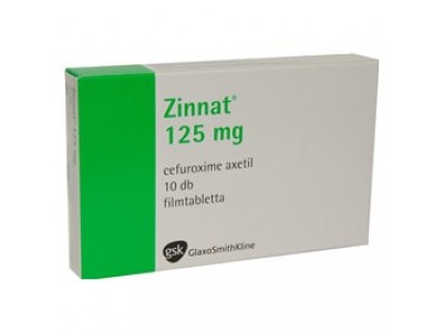 Zinnat 125 mg. 10 tablets