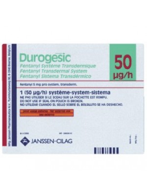 DUROGESIC transdermal patch 50 mcg. / 5 JANSSEN - CILAG