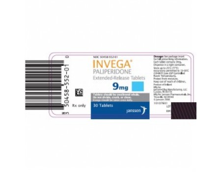 INVEGA. 9 mg. 30 tablets. JANSSEN - CILAG
