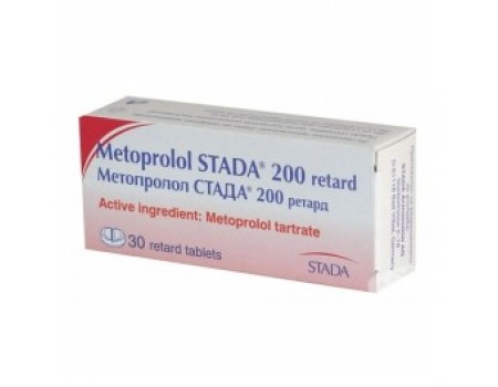 Metoprolol retard. 200 mg. 30 tablets