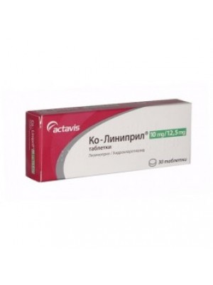 CO - Linipril. 10 mg. / 12.5 mg. 30 tablets