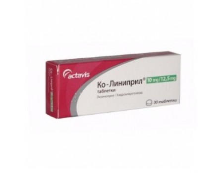 CO - Linipril. 10 mg. / 12.5 mg. 30 tablets