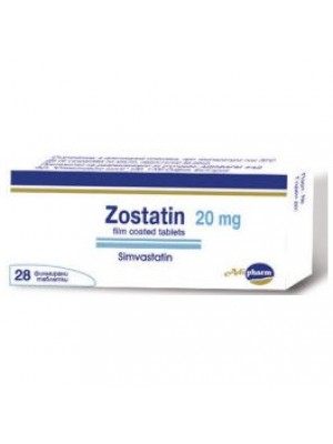 ZOSTATIN. 20 mg. 28 tablets