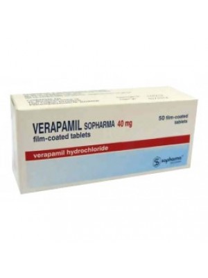 Verapamil. 40 mg. 50 tablets
