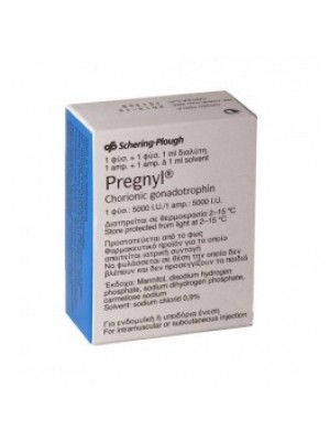 Pregnyl. 5000 IU 2 ml. 1 ampule