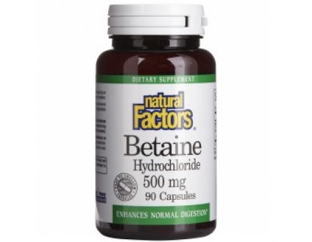 Betaine hydrochloride. 90 capsules