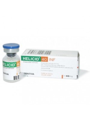 HELICID 40 mg vial.