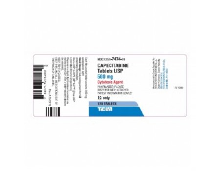 Capecitabine . 500 mg. 120 coated table TEVA