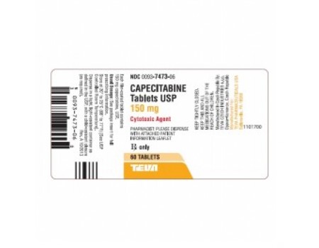 Capecitabine . 150 mg. 60 coated table