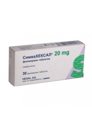 SimvaHEXAL.20 mg. 30 tablets