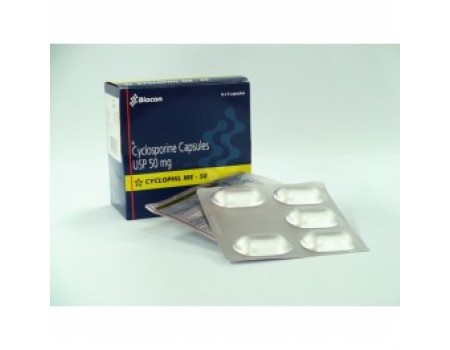 Cyclosporine. 50 mg. 50 capsules