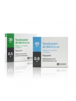 TEVAGRASTIM. 48 MIU / 0.8 ml. 5 syringes