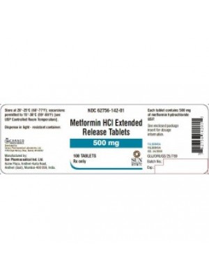 METFORMIN . 500 mg. 100 tablets