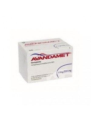 AVANDAMET. 2 mg. / 500 mg. 28 tablets