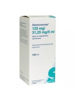 AMOKSIKLAV suspension. 156.25 mg. / 5 ml. 100 ml.