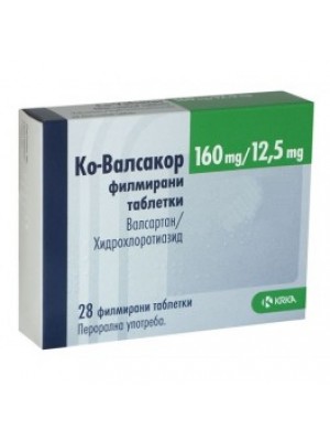Co-VALSAKOR. 160 mg. / 12.5 mg. 28 tablets