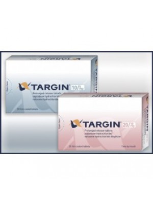 TARGIN. 20 mg. / 10 mg. 50 tablets