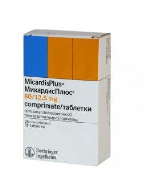 MICARDIS PLUS. 80 mg. / 12.5 mg. 28 tablets