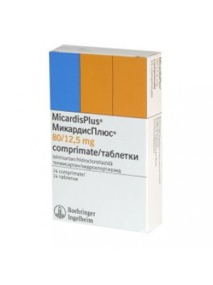 MICARDIS PLUS. 80 mg. / 12.5 mg. 14 tablets