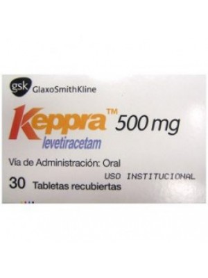 Keppra. 500 mg. 30 tablets