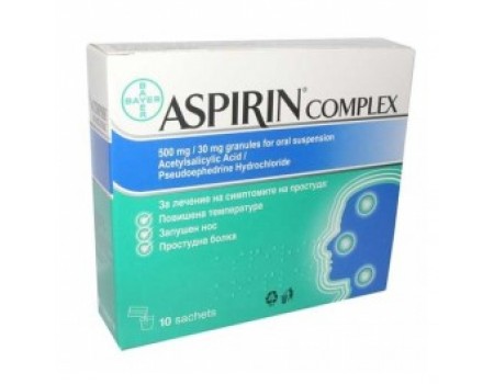 ASPIRIN COMPLEX. 500 mg. 10 sachets