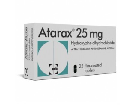 Atarax. 25 mg. 25 tablets