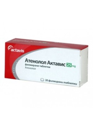 Atenolol. 25 mg. 30 tablets
