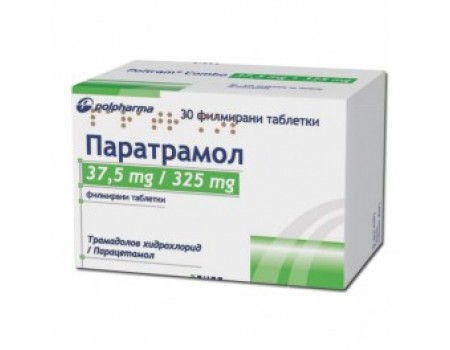 PARATRAMOL. 37.5 mg. / 325 mg. 30 tablets