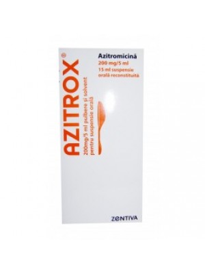 AZITROX suspension. 200 mg. / 5 ml. 15 ml.