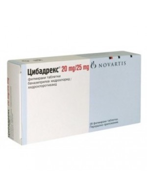 CIBADREX. 20 mg. / 25 mg. 28 tablets