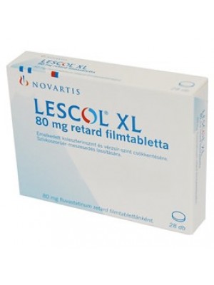 Lescol XL 80 mg. 28 tablets