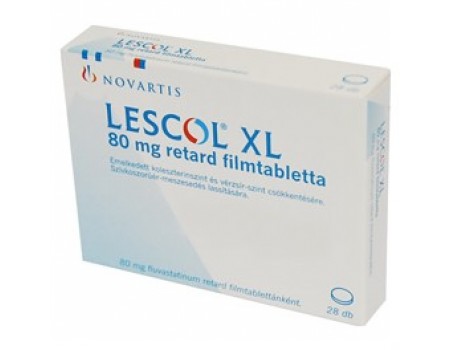 Lescol XL 80 mg. 28 tablets