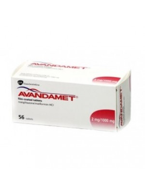 AVANDAMET 2 mg. / 1,000 mg. 56 tablets