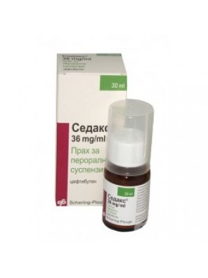CEDAX suspension. 36 mg. /. 30 ml.