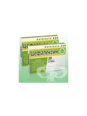 Cefalexin 250 mg. 20 capsules
