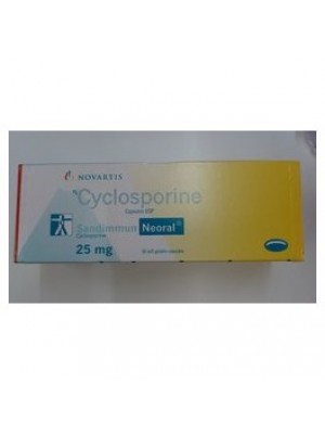 Cyclosporine 25mg. 50 capsules